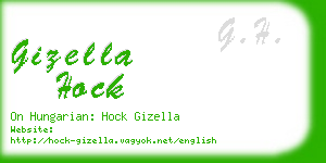 gizella hock business card